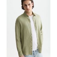 Снимка на SCOTCH&SODA МЪЖКА РИЗА SEASONAL CORE LINEN REGULAR FIT - OIL GREEN 6