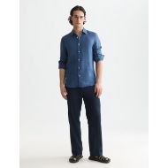 Снимка на SCOTCH&SODA МЪЖКА РИЗА SEASONAL CORE LINEN REGULAR FIT - ENSIGN BLUE 7