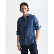 Снимка на SCOTCH&SODA МЪЖКА РИЗА SEASONAL CORE LINEN REGULAR FIT - ENSIGN BLUE 4