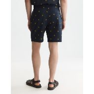 Picture of SCOTCH&SODA MEN'S FAVE PRINTED LINEN-BLEND SHORTS - TILES STARS GOLD FLAKE 5