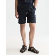 Picture of SCOTCH&SODA MEN'S FAVE PRINTED LINEN-BLEND SHORTS - TILES STARS GOLD FLAKE 4