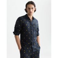 Снимка на SCOTCH&SODA МЪЖКА РИЗА LINEN PRINTED REGULAR FIT - TILES STARS GOLD FLAKE 4