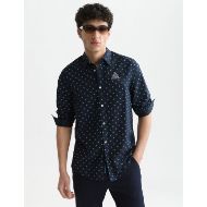 Снимка на SCOTCH&SODA МЪЖКА РИЗА PRINTED COTTON POPLIN REGULAR FIT - SOFT GEO MINI SKY CAPTAIN 4