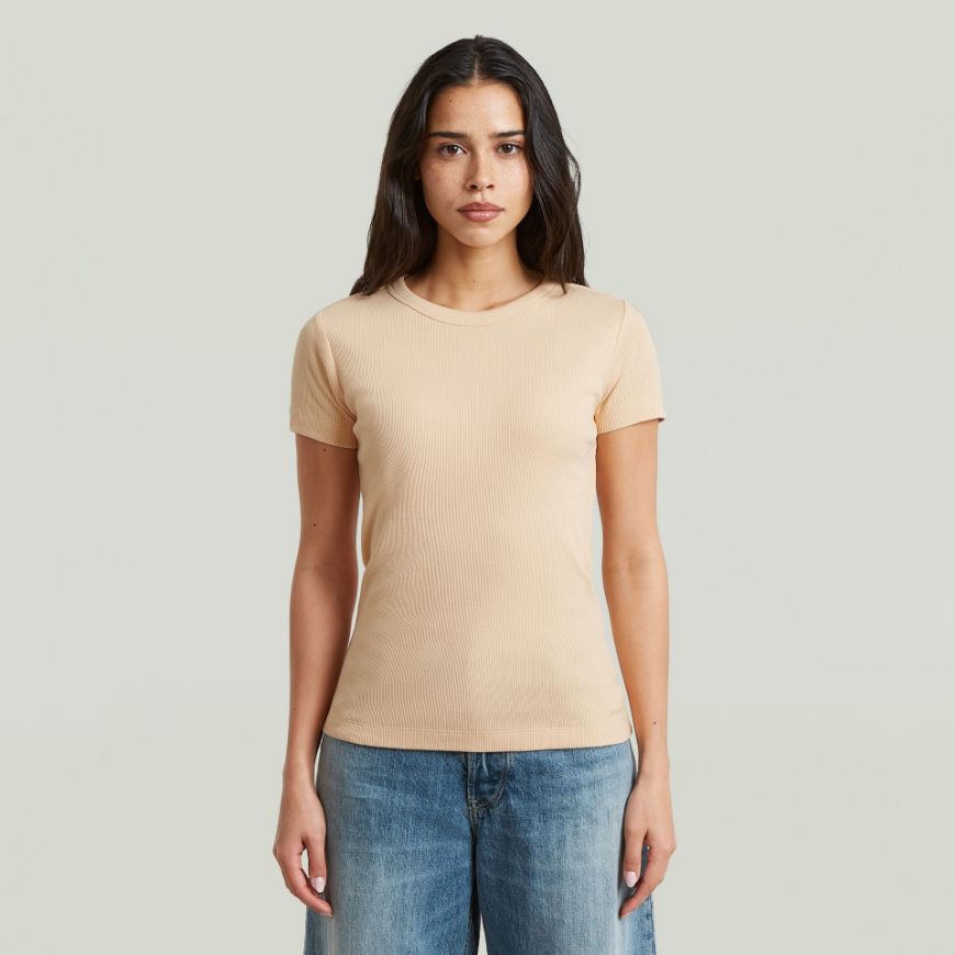 Снимка на G-STAR ДАМСКИ ТОП SLIM RIB TOP MELLOW BUFF