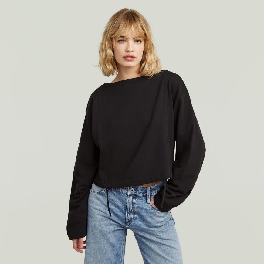 Снимка на G-STAR ДАМСКИ СУИТШЪРТ ADJUSTABLE STRINGS SWEAT DK BLACK