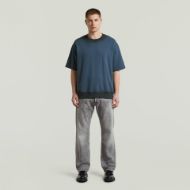 Picture of G-STAR MEN'S SPRAYED RELAXED R SWEAT IN RANK BLUE/PETROL SPRAY 3