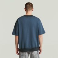 Picture of G-STAR MEN'S SPRAYED RELAXED R SWEAT IN RANK BLUE/PETROL SPRAY 2