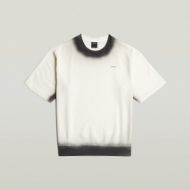 Picture of G-STAR MEN'S SPRAYED RELAXED R SWEAT IN MILK/DK BLACK SPRAY 6