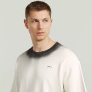 Picture of G-STAR MEN'S SPRAYED RELAXED R SWEAT IN MILK/DK BLACK SPRAY 4