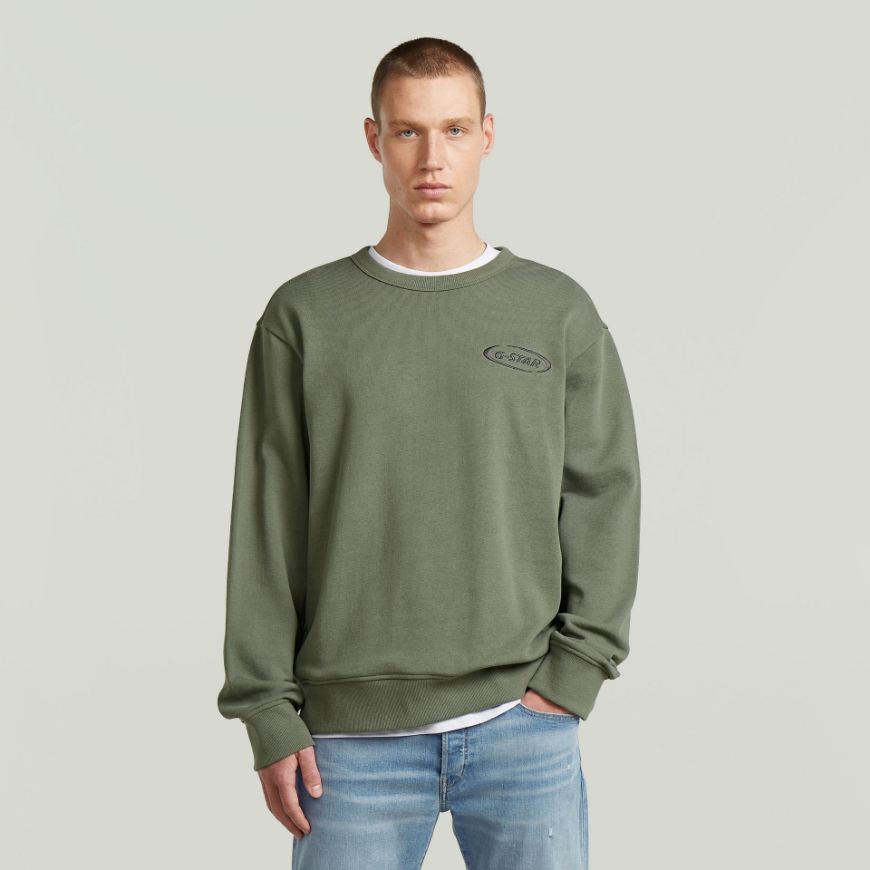 Picture of G-STAR MEN'S 90S LOGO R SWEAT IN ORPHUS