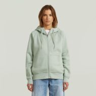 Picture of G-STAR WOMEN'S PREMIUM CORE 2.1 HOODED ZIP THRU SWEAT IN PALE GREEN 1