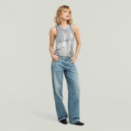 Снимка на G-STAR ДАМСКИ ТОП SLIM RIB AOP TANK GREY DENIM FLAME AOP 5