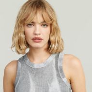 Снимка на G-STAR ДАМСКИ ТОП SLIM RIB AOP TANK GREY DENIM FLAME AOP 4