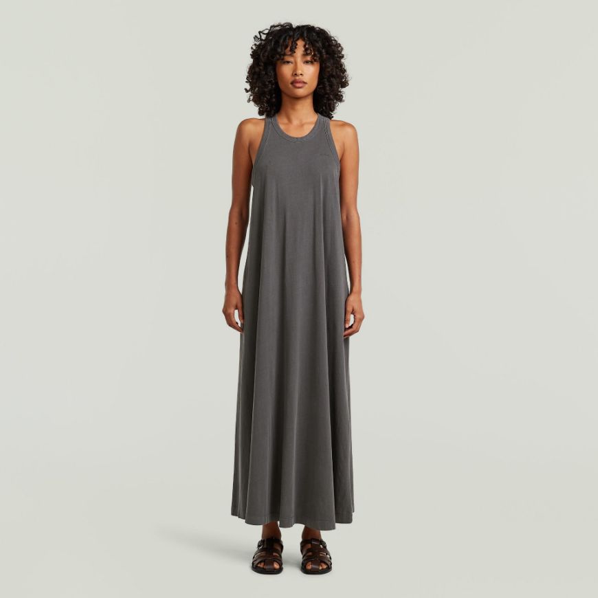 Снимка на G-STAR ДАМСКА РОКЛЯ WASHED TANK MAXI DRESS PETROL GD