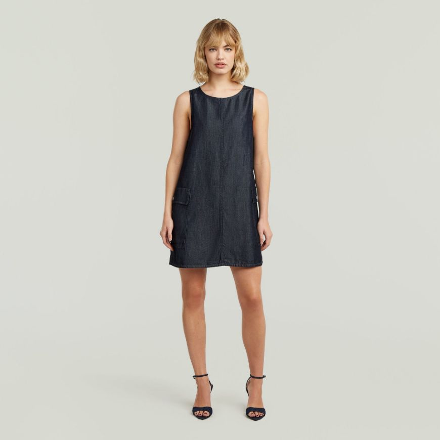 Снимка на G-STAR ДАМСКА РОКЛЯ SHIFT CARGO DRESS RINSED