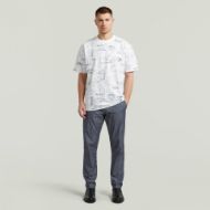 Picture of G-STAR MEN'S AOP RELAXED T-SHIRT IN MILK BOAT BLUEPRINT 4