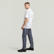 Picture of G-STAR MEN'S AOP RELAXED T-SHIRT IN MILK BOAT BLUEPRINT 5