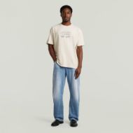 Picture of G-STAR MEN'S GLOBES RELAXED T-SHIRT IN WHITEBAIT 4
