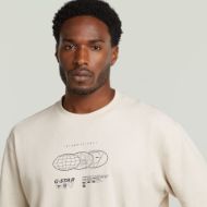 Picture of G-STAR MEN'S GLOBES RELAXED T-SHIRT IN WHITEBAIT 3