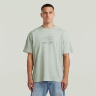 Picture of G-STAR MEN'S GLOBES RELAXED T-SHIRT IN PALE GREEN 1