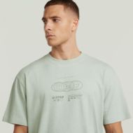 Picture of G-STAR MEN'S GLOBES RELAXED T-SHIRT IN PALE GREEN 3