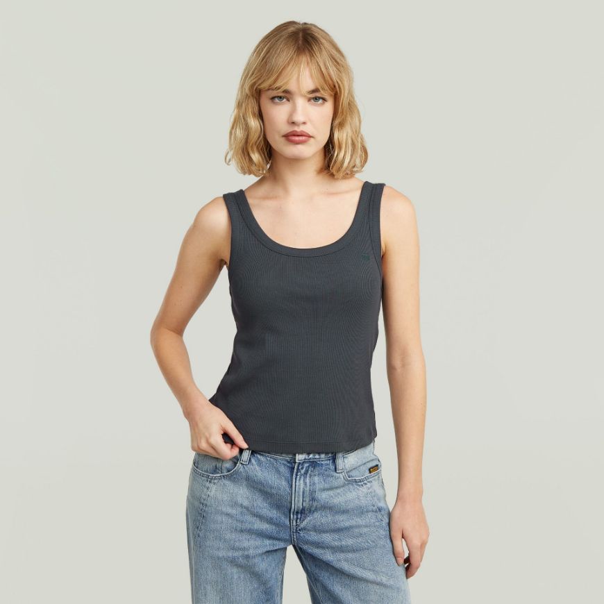Снимка на G-STAR ДАМСКИ ТОП SLIM RIB TANK TOP PETROL