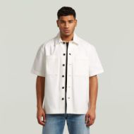 Picture of G-STAR MEN'S BOWLING 2-POCKET REGULAR SHIRT IN ECRU 1