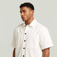 Picture of G-STAR MEN'S BOWLING 2-POCKET REGULAR SHIRT IN ECRU 3