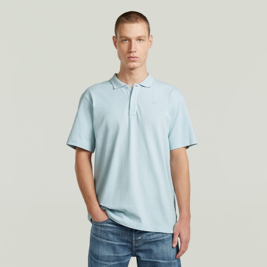 Picture of G-STAR MEN'S CORE REGULAR POLO IN BABY BLUE