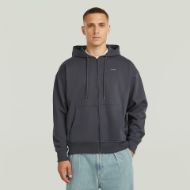Picture of G-STAR MEN'S BACK GR LOOSE HOODED ZIP SWEAT IN PETROL 1