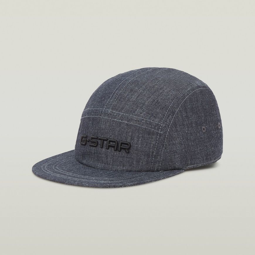 Picture of G-STAR MEN'S FLAT BRIM 5 PANEL CAP IN RAW DENIM