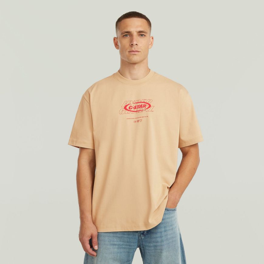 Picture of G-STAR MEN'S HYPER GR RELAXED T-SHIRT IN CREAM