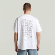 Picture of G-STAR MEN'S BACK GR RELAXED T-SHIRT IN WHITE 2