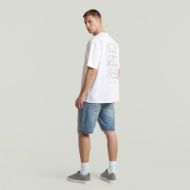 Picture of G-STAR MEN'S BACK GR RELAXED T-SHIRT IN WHITE 5