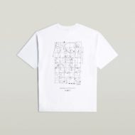 Picture of G-STAR MEN'S BACK GR RELAXED T-SHIRT IN WHITE 7