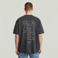 Picture of G-STAR MEN'S BACK GR RELAXED T-SHIRT IN PETROL 2