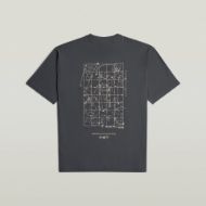 Picture of G-STAR MEN'S BACK GR RELAXED T-SHIRT IN PETROL 7