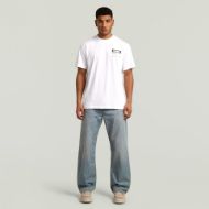 Picture of G-STAR MEN'S BOX GLOBE GR T-SHIRT IN WHITE 4