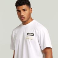 Picture of G-STAR MEN'S BOX GLOBE GR T-SHIRT IN WHITE 3