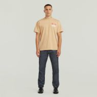 Picture of G-STAR MEN'S BOX GLOBE GR T-SHIRT IN CREAM 4