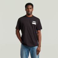 Picture of G-STAR MEN'S BOX GLOBE GR T-SHIRT IN DK BLACK 1