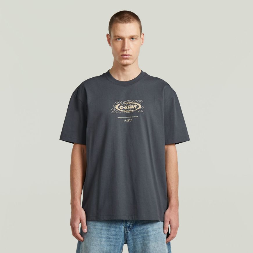 Picture of G-STAR MEN'S HYPER GR RELAXED T-SHIRT IN PETROL