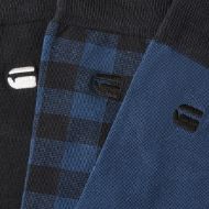Снимка на G-STAR МЪЖКИ КОМПЛЕКТ ЧОРАПИ SOCKS 3-PACK MULTI BLACK AND BLUE 5
