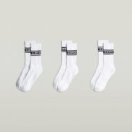 Снимка на G-STAR МЪЖКИ КОМПЛЕКТ ЧОРАПИ LOGO SOCKS 3-PACK BRIGHT WHITE 1