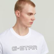 Снимка на G-STAR МЪЖКА БЛУЗА OUTLINE CORPORATE SCRIPT LOGO T-SHIRT WHITE 3