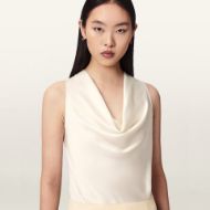 Picture of ALLSAINTS WOMEN'S ZOEY COWL TOP ANTIQUE WHITE 3