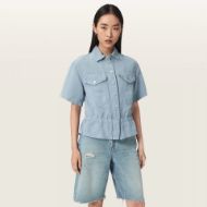 Снимка на ALLSAINTS ДАМСКА РИЗА TOVE SHORT SLEEVE DENIM SHIRT LIGHT BLUE 1