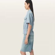 Снимка на ALLSAINTS ДАМСКА РИЗА TOVE SHORT SLEEVE DENIM SHIRT LIGHT BLUE 2