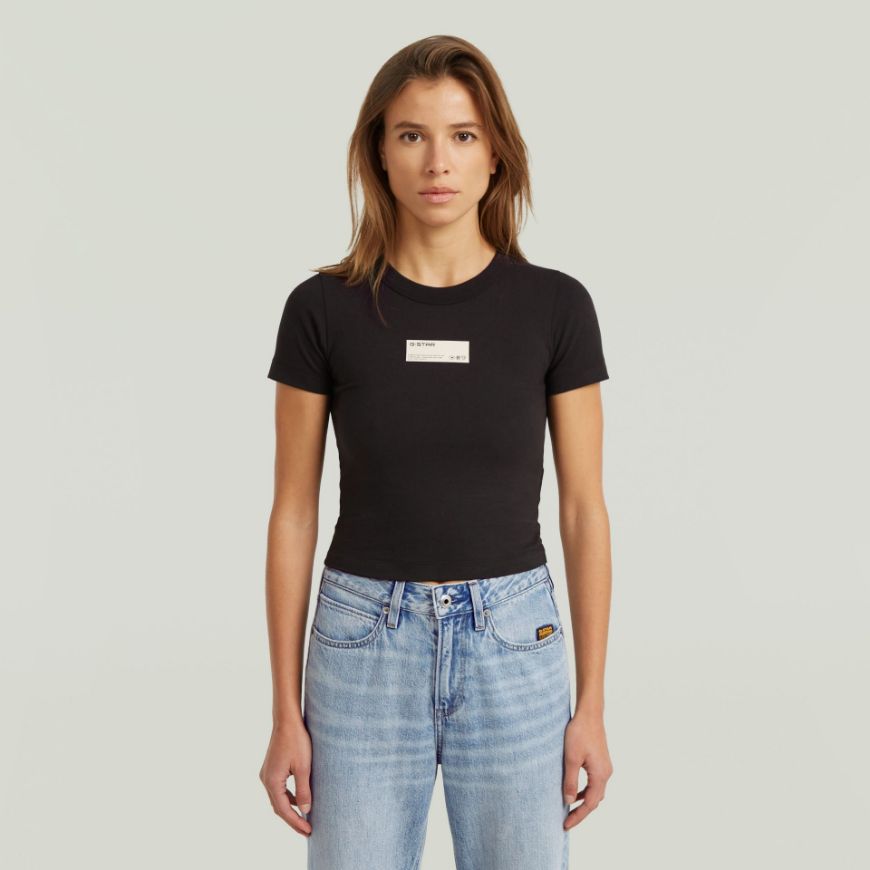 Picture of G-STAR WOMEN'S BABY TOP IN DK BLACK