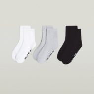 Picture of G-STAR WOMEN'S ANKLET SOCK 3-PACK WHITE GREY BLACK 1